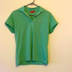 Light Green Puma Women Golf Shirt